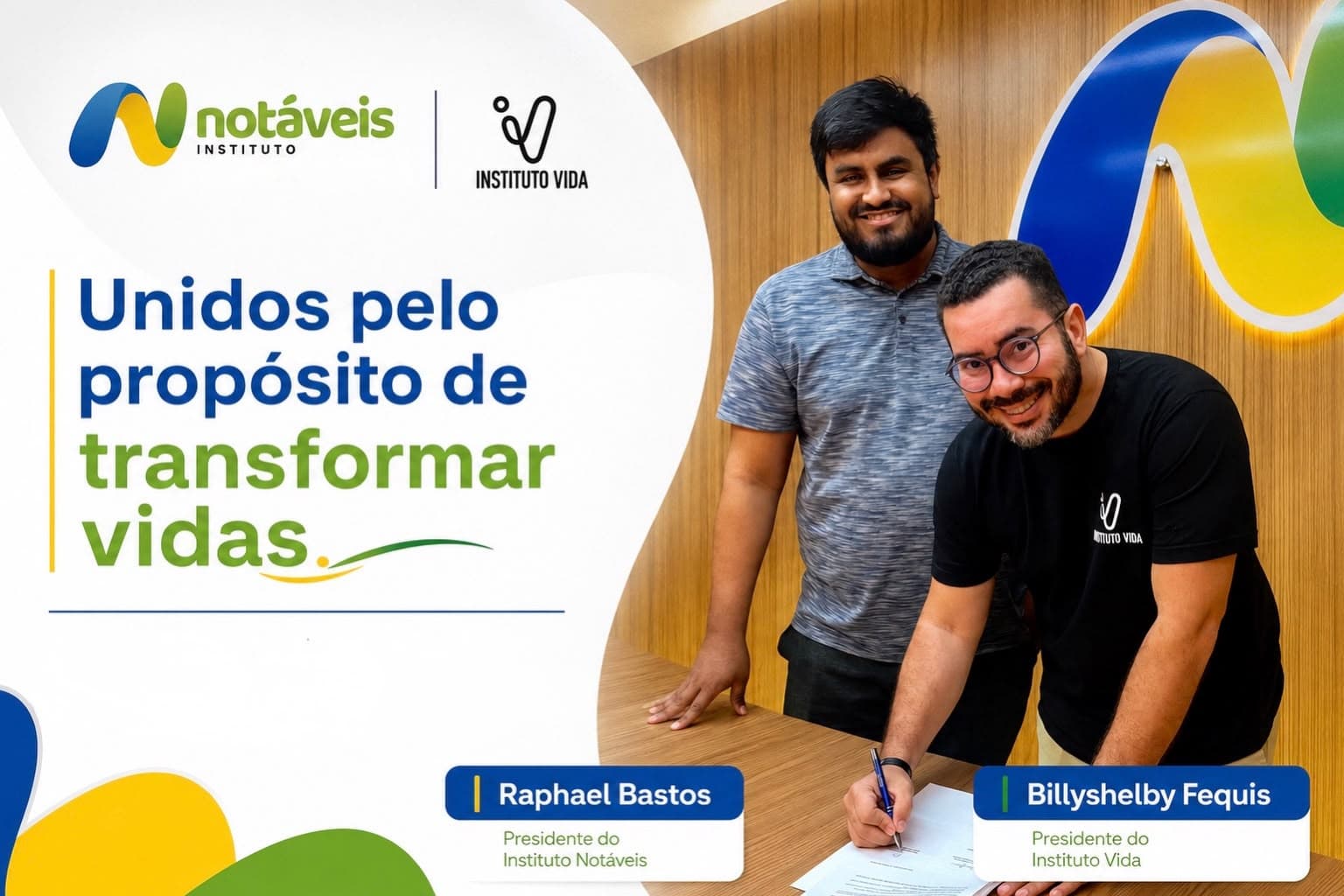 Instituto Notáveis e Instituto Vida assinam Termo de Cooperação
